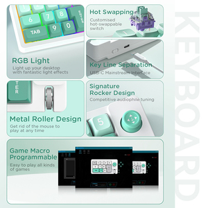 Teclas intercambiables en caliente RGB de definición Macro, Joystick mecánico con cable personalizado, teclado para juegos, accesorios de ordenador, Teclado mecánico - Product Image 4