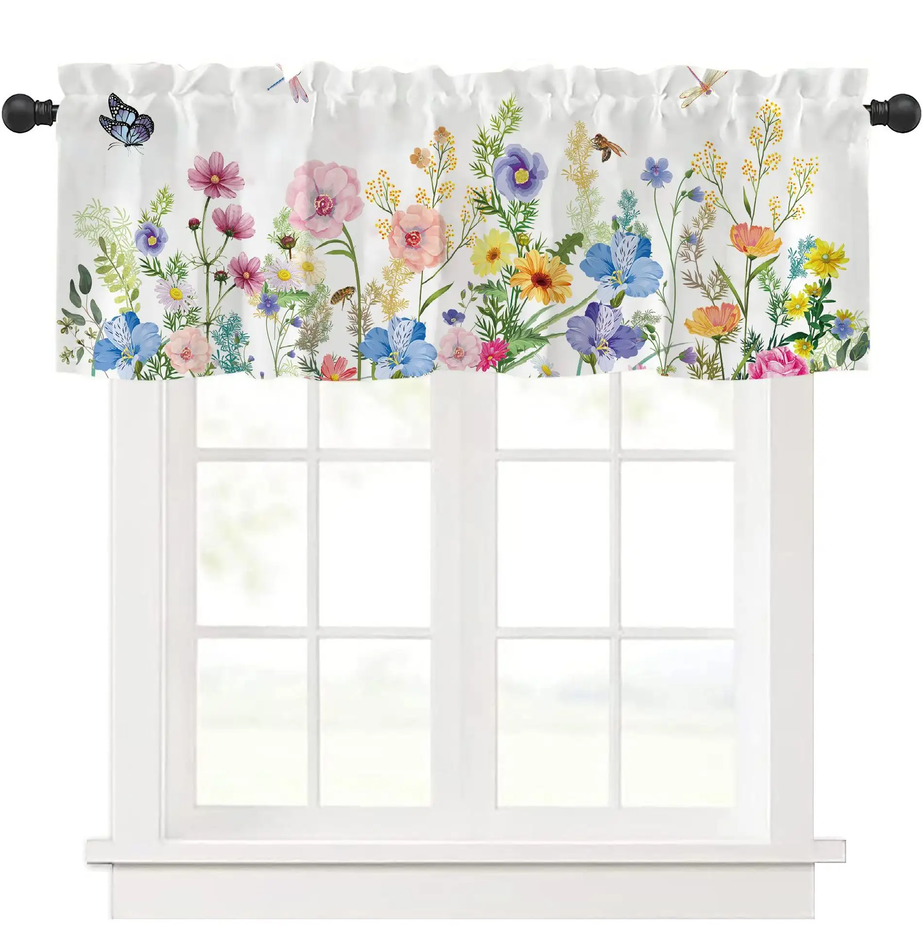 Custom Print Popular European Style Half Curtain kitchen short curtains kitchen curtains set short windows