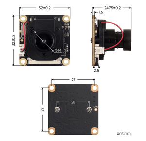 Waveshare-Cámara Industrial Starlight con Sensor de Foco Fijo, Módulo de 2W, 2MP, Raspberry Pi 4B/3B + /3A +/Zero, Módulo de 2W, Manualidades, 1 Unidad, 2 Unidades - Product Image 6