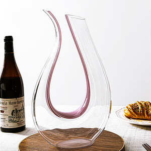 1500ml el yapımı kristal U şekli viski sürahisi seti renkli kırmızı şarap için noel hediyesi - Product Image 3