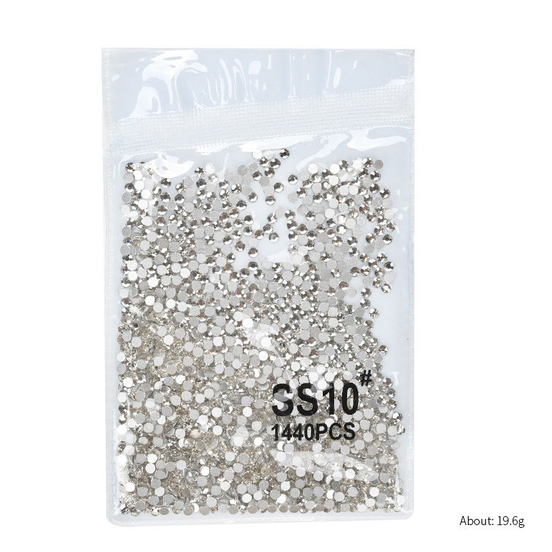 Diamantes blancos transparentes SS10 (aproximadamente 1440 unidades)