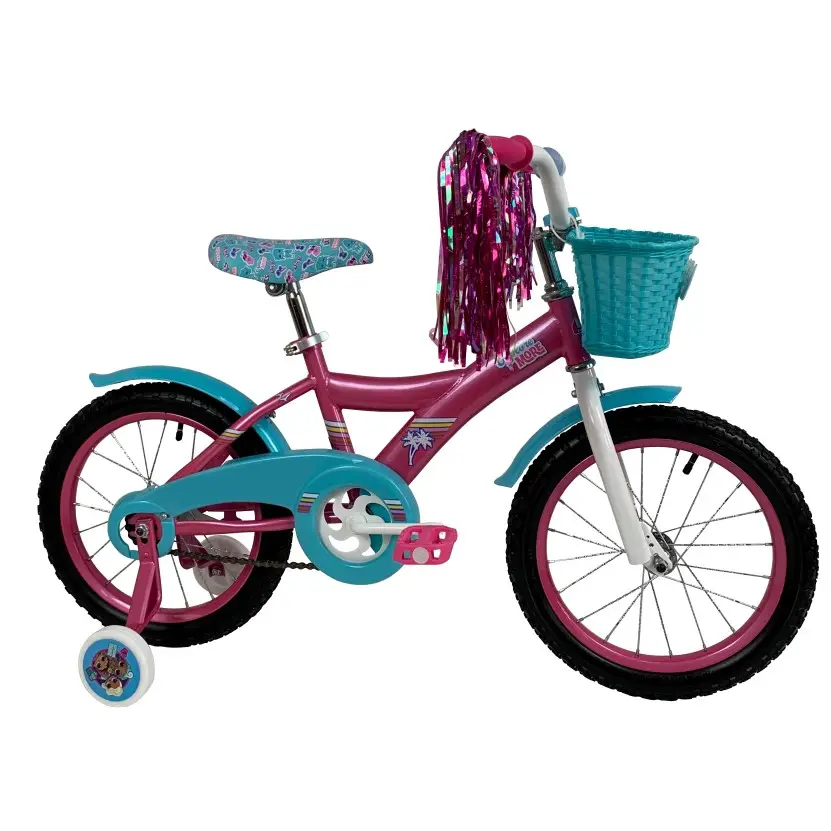 Marco BMX de bicicleta para niños, cesta de plástico inflable de 16 pulgadas, de color popular