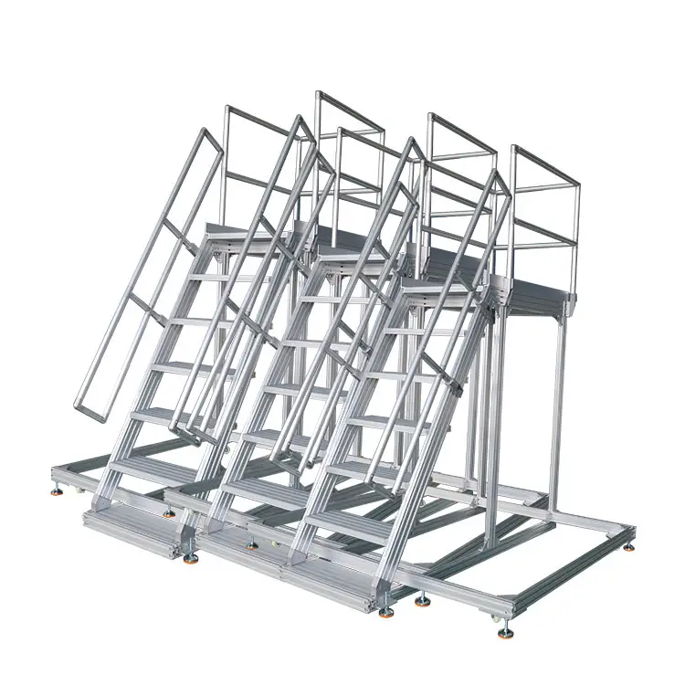 Langle Werkspreis tragbare geeignete 4 m Plattform Warenlager-Kletterleiter für mehrere Szenarien Leiterplattform
