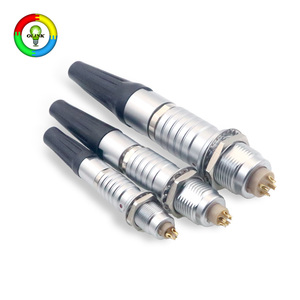 <strong>FGG</strong>/EGG Series 2B/<strong>3B</strong>/1B 2/3/5-Pin Metal Chrome Circular Push-Pull Connectors for Camera &amp; Electronics - Product Image 2