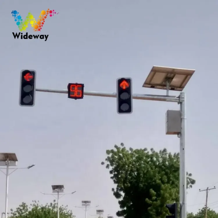 African Crossroads Solar Traffic Signal Light Wireless LED Traffic Light Control System Solution