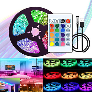 5050rgb 30 ledストリップライトip67ピクセルled 10mm PCB 5v USB24キーコントロールテレビの背景 - Product Image 2