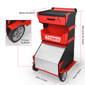 GATmatic重型钢铁车库工具组滚动拉杆箱带抽屉盒储物柜定制OEM支持 - Product Image 3