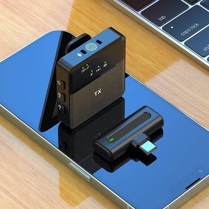 デュアルSX92.4GワイヤレスミニラベリアマイクSX9マイクインタビューMicrofoneInalambrico Microfono for Mobile Phone Type c3.5 - Product Image 2