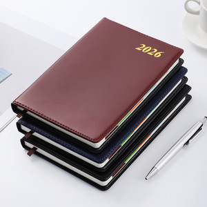 Venta al por mayor personalizado 2026 A5 Pu diario cuaderno impreso logotipo de la marca diario Bloc de notas agenda diaria cuaderno de cuero PU - Product Image 2