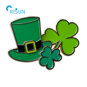 Tùy chỉnh Ireland Irish cờ Cỏ Ba Lá St. Paddy của ngày ve áo pins phù hiệu trâm cài tùy chỉnh St. Paddy của ngày men Pin - Product Image 2