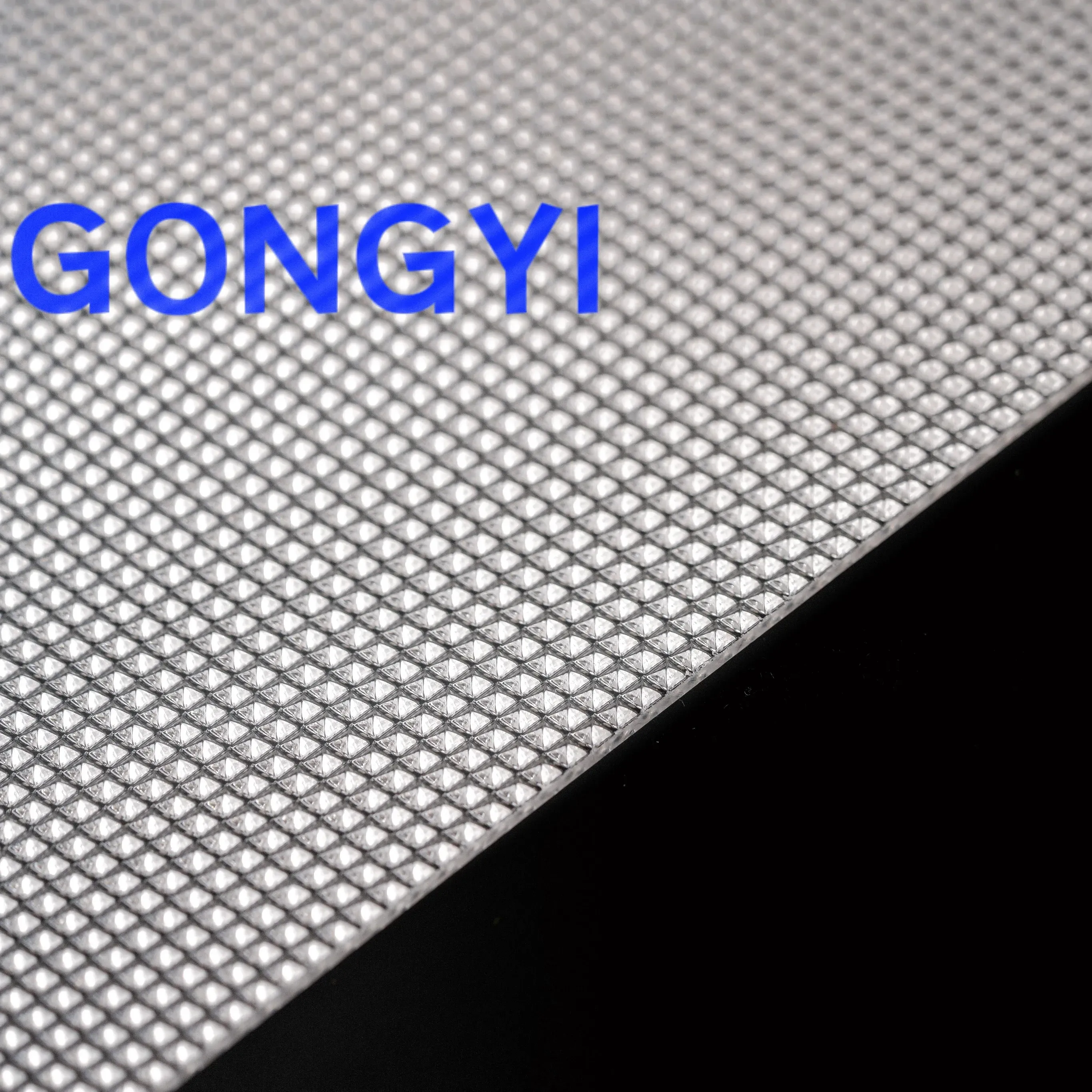 GONGYI Difusor de folha LED acrílico prismático com textura de pirâmide invertida transparente de 1.22m x 2.44m