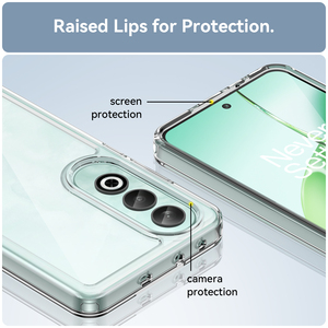 OnePlus Nord CE4 için kılıf, temizle sert akrilik hibrid yumuşak TPU tampon 2 in 1 darbeye cep telefonu kapak için OnePlus Nord CE4 - Product Image 3