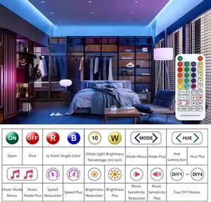 SP613E SP614E синий зуб RGB RGBW полоска контроллер SPI 5V 12V 24V светодиодное приложение и музыка Встроенный микрофон мини ИК пульт дистанционного управления - Product Image 5