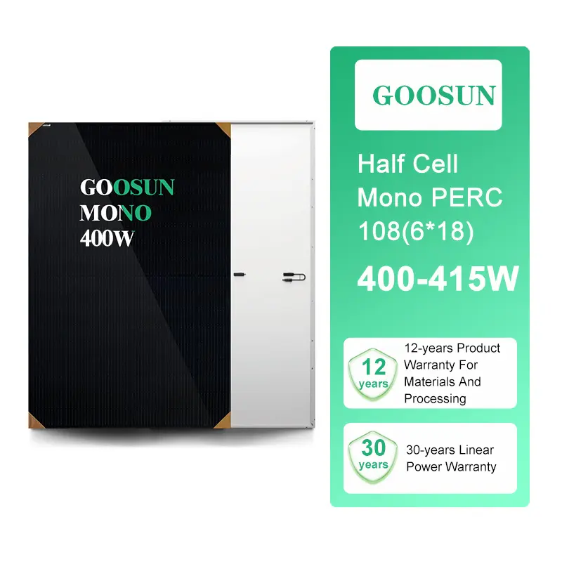 GOOSUN solar panels wholesale high quality half cell module 400W 405W 410W 415W sun power plate panels solar