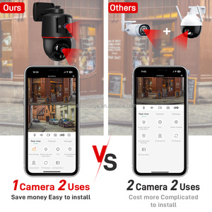 Akıllı ev güvenlik sistemi IP güvenlik kablosuz Wifi CCTV 4MP kamera çift Lens ekran flaş ışıkları Mini ağ kamerası - Product Image 3