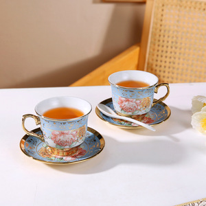 13支英国下午茶套装大理石设计陶瓷茶杯套装茶壶阿拉伯风格咖啡骨瓷咖啡茶具套装 - Product Image 6
