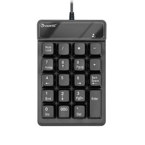 Teclado numérico portátil de 19 teclas con cable, Mini teclado numérico externo delgado para contabilidad financiera, teclados de escritorio para portátiles compatibles