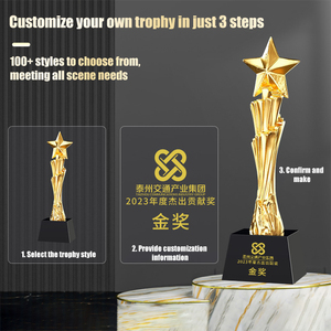 Bán buôn tùy chỉnh mạ Vàng shinning sáng tạo khiêu vũ sinh viên thể thao cuộc họp giải thưởng quà lưu niệm nhựa Trophy - Product Image 4