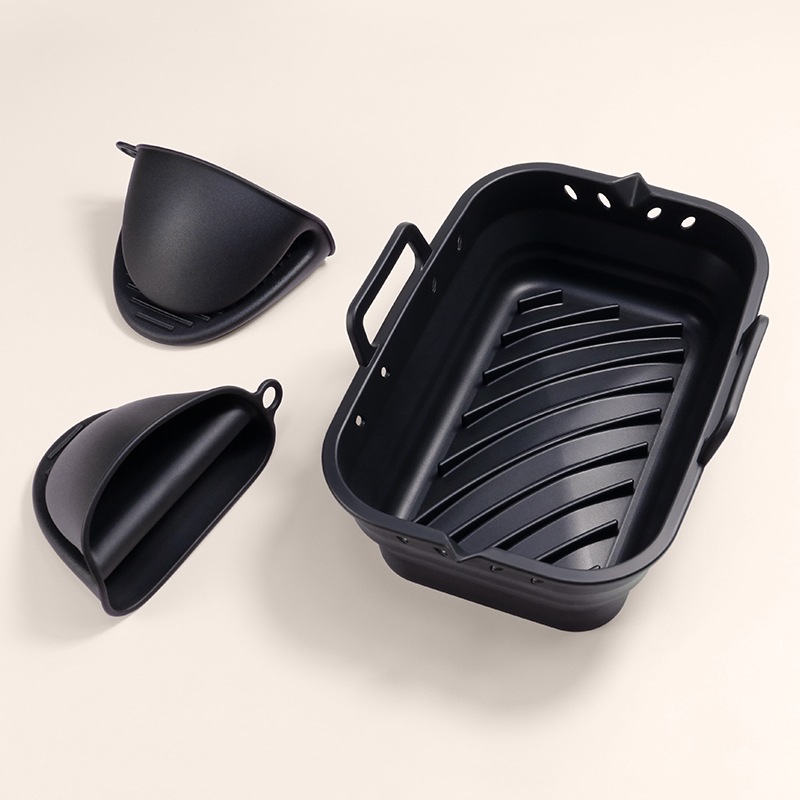 Black with Oven mitts