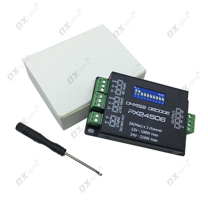 PX24506 DMX512 драйвер декодера 9A DMX 512 12V 24V Усилитель контроллер для RGB Светодиодные полосы света