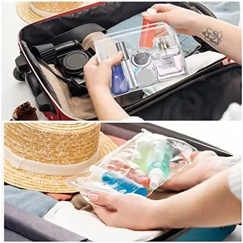 महिलाओं के लिए मिनी क्लियर मेकअप बैग ऑर्गनाइज़र पाउच छोटे पीवीसी पारदर्शी वाटरप्रूफ मेकअप बैग प्लास्टिक कॉस्मेटिक बैग जिपर के साथ