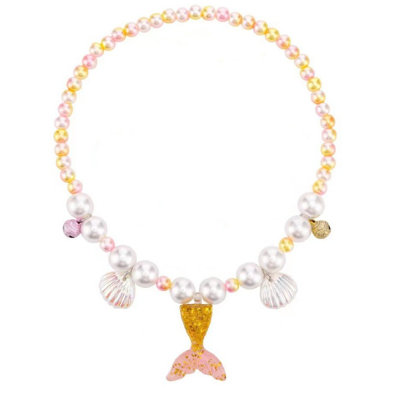 Collier unique jaune sirène