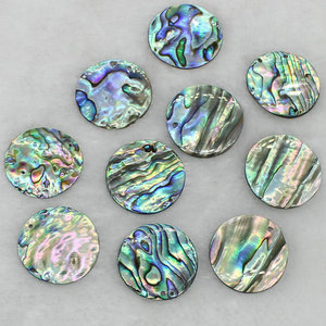Colorful <strong>Paua</strong> Shell Blanks Abalone Shell Round Flakes Pieces <strong>Inlay</strong> Decorations with Hole - Product Image 2