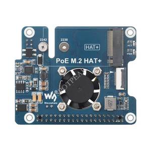 Chipboard Raspberry Pi 5 Poe Hat, supporta Pcie to M.2 adattatore con funzione Poe e protocollo Nvme M.2 allo stato solido Drive - Product Image 1