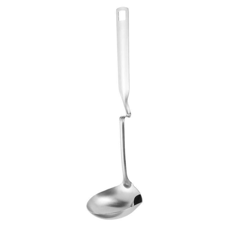 Louche séparateur d'huile argentée