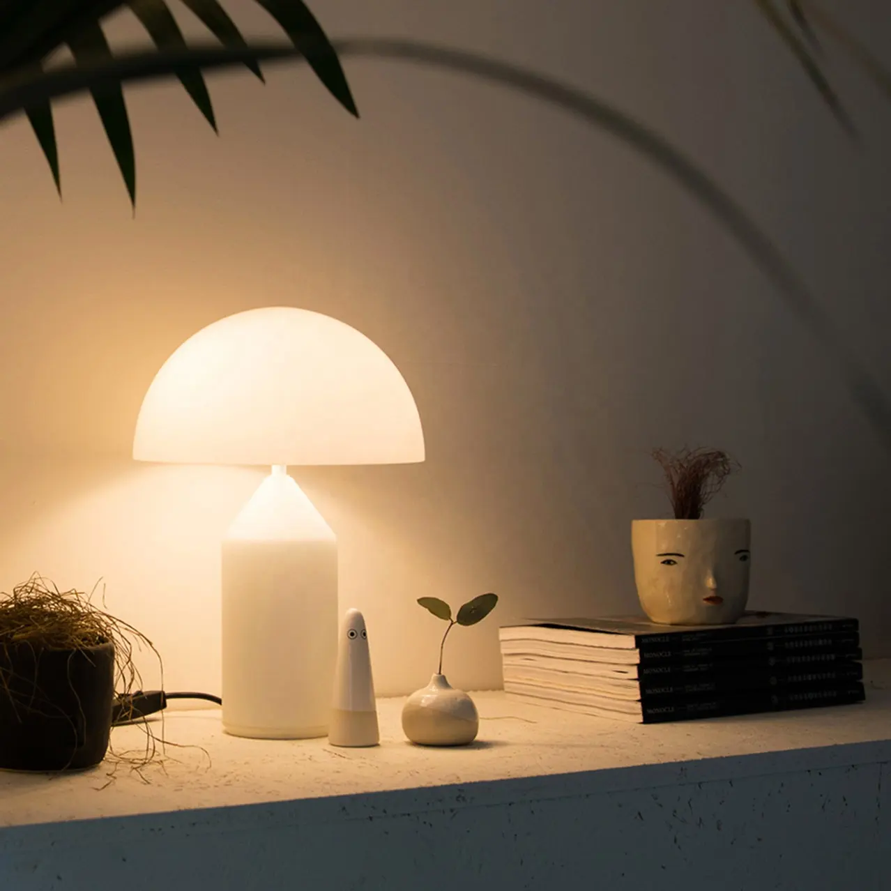 Lámpara de cristal con forma de seta para decoración, luz nocturna de lujo para sala de estar y dormitorio, OEM ODM