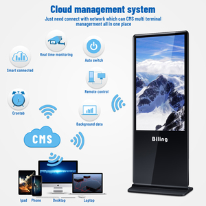 Señalización digital LCD interactiva de pie de 55 pulgadas con software CMS para publicidad por control remoto - Product Image 4