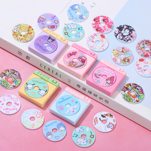 かわいい3D漫画の樹脂チャームディスクサンリオスメロディーキティクロミ<span class=keywords><strong>CD</strong></span> DIYデコレーションキーチャイ電話ケース