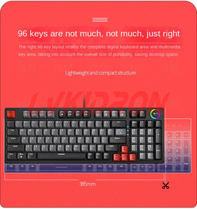 97 Tasten kabelgebundene mechanische Achsen-Tastatur Tasten-Technologie Tastaturen mit zwei Modi für PC Computer Gamer Tablet