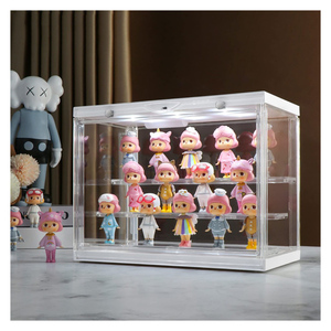Прозрачный акриловый светодиодный дисплей для миниатюрных фигурок и Funko Pop витрина для дисплея