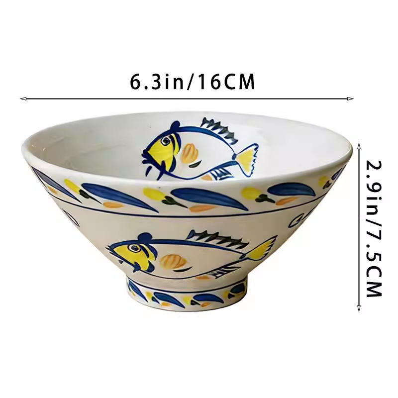 Yellow croaker pattern-6.5 inch bowl