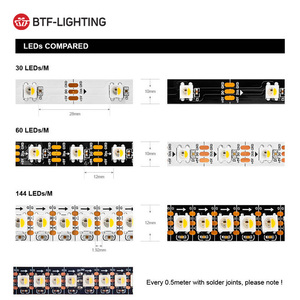 Top10 Lieferanten unterstützung Adressierbar 5M Pixel 4 In1 5V Programmier bar Rgbcw LED Streifen Sk6812 Rgbw Rgbww LED-Streifen - Product Image 3