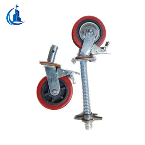 Ruota girevole per impalcatura regolabile con capacità di carico 200KG ruota di installazione per ponteggi girevoli in gomma - Product Image 4