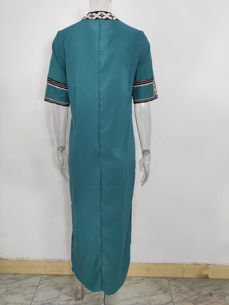 Popular New Styles Floral Print Split Maxi Womens National Casual Dresses Bohemian Dress for Women