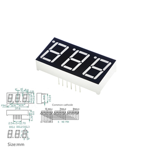 3bit tubo digitale rosso 0.56 pollici 7 segmento comune catodo LED Display 8x8 Led reticolo rosso brillante Dot matrice