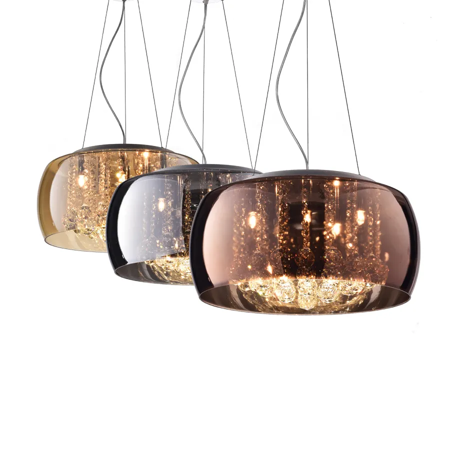 יוקרה עיצוב אמריקאי עיצוב נורדי תאורת זכוכית קריסטל מודרני תקרת אור לסלון נברשת תליון אורות