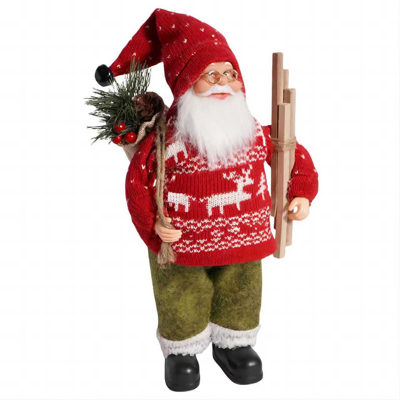 Red knitted old man