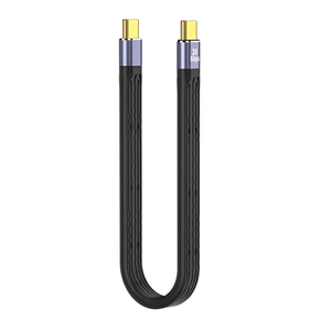 Type <strong>C</strong> to USB <strong>C</strong> Short Cable 22CM 20Gbps FPC Flexible Data Cables <strong>C</strong> Type Male to Male 100W Fast Charging Wire - Product Image 2
