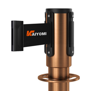 2025 ngân hàng mới hàng đợi đứng có thể thu vào nhung vành đai thép không gỉ <span class=keywords><strong>stanchion</strong></span> bài bạc/titan vàng/đen vàng ánh sáng rào cản - Product Image 4