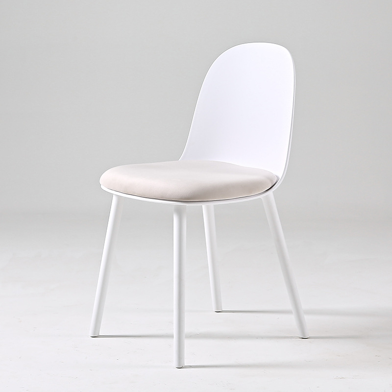 White + milk tea color velvet cushion