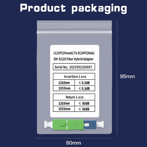高质量单模SC-LC光纤适配器混合光纤转换器头SC/APC (公)-LC/UPC (母) 光纤适配器 - Product Image 5