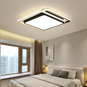 โคมไฟเพดาน LED 36W แบบเรียบติดในห้องนั่งเล่นดีไซน์ใหม่โคมไฟติดเพดานแบบเหล็กทันสมัยสไตล์ยุโรป2025