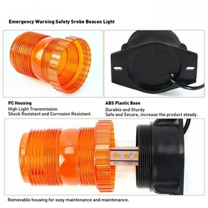 Manyetik 9-90V LED Amber çakar lamba sarı LED işaret yanıp sönen ışık acil uyarı Strobe işık - Product Image 2