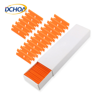 Sarma plastik tıraş bıçağı kazıyıcı seti 2 paket kazıyıcı aracı ile 100 paket plastik bıçaklar araba Sticker jilet kazıyıcı - Product Image 5