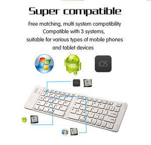 Portable Thin Lightweight Mini Wireless for Bluetooth <strong>Keyboard</strong> Two-Fold Design with Scissor Operation Compatible Multiple System - Product Image 5