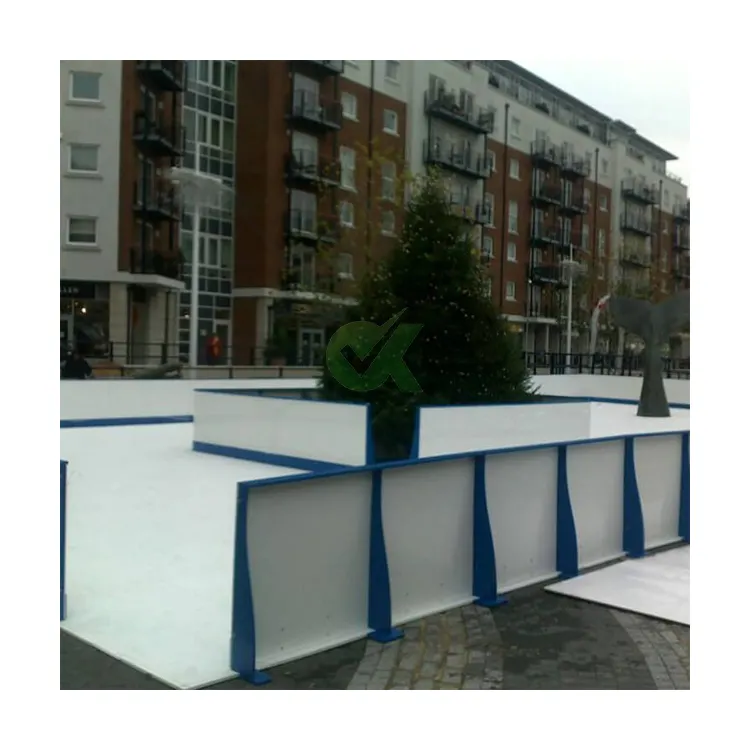 Komersial Hockey Arena Barrier/Tahan Aus HDPE Dasher Papan/Ice Rink Panel Pagar untuk Outdoor dan Indoor